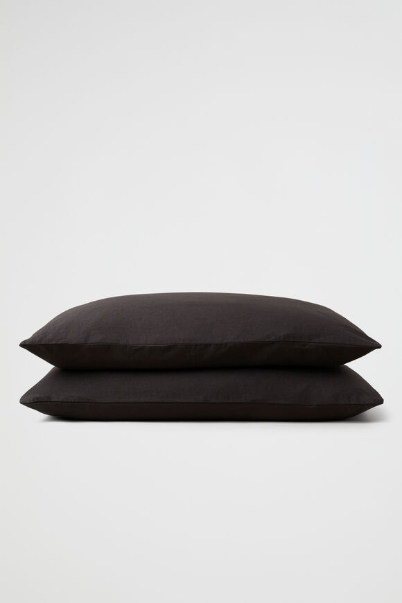 Alba Standard Pillowcase  Charcoal  hi-res