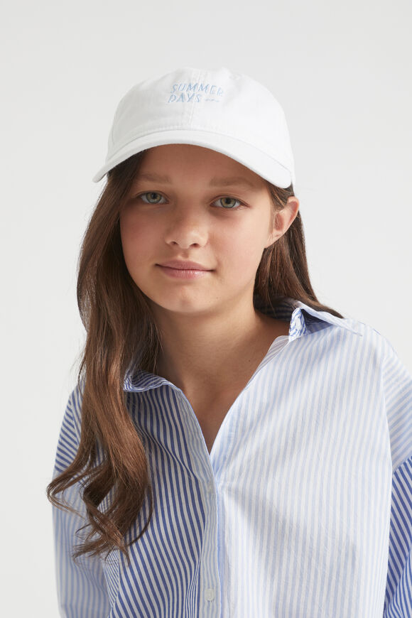 Retro Summer Cap  White  hi-res
