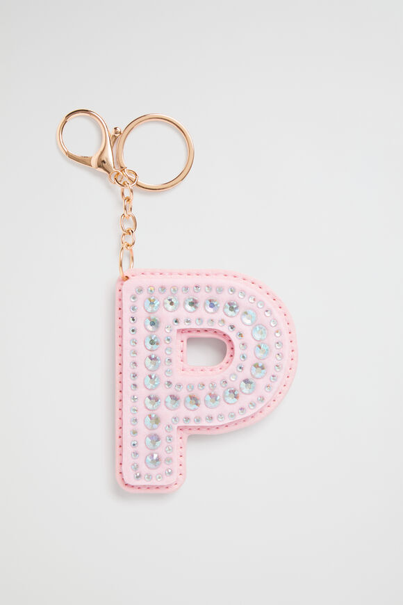 Jewel Initial Keyring  P  hi-res
