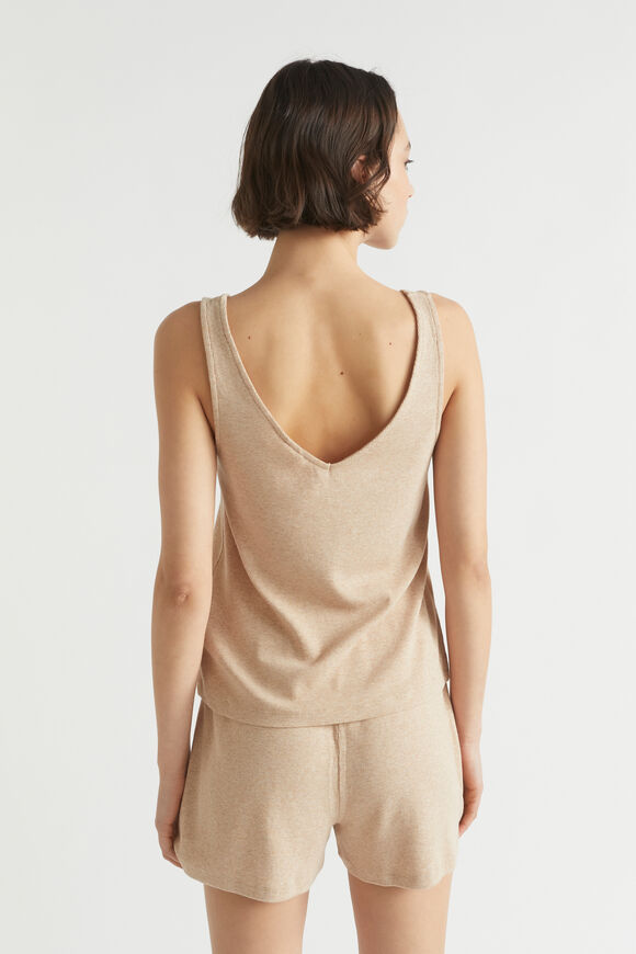 Rib Jersey Pyjama Short  Caramel Marle  hi-res