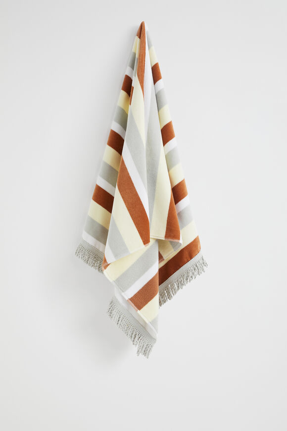 Child Stripe Beachtowel  Multi  hi-res
