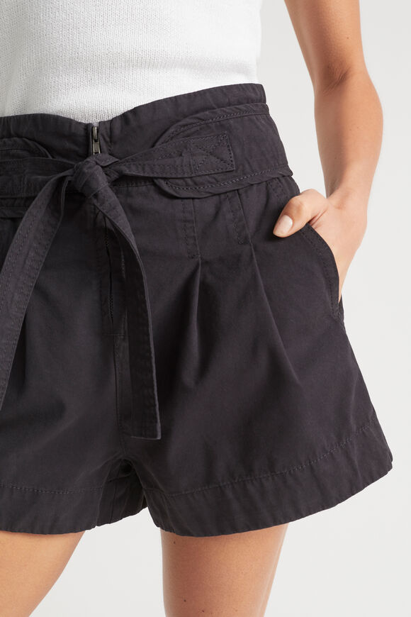 High Waist Tie Front Short  Deep Navy  hi-res