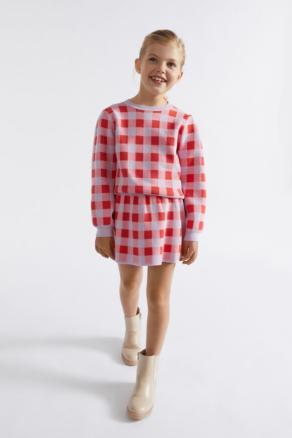 Gingham Knit  Orchid  hi-res