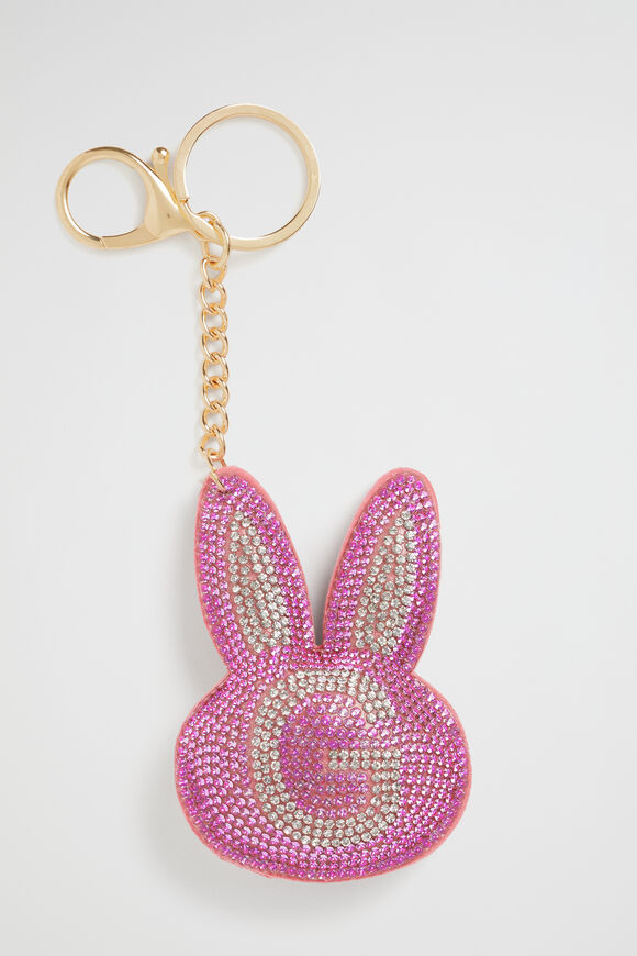 Bunny Initial Keyring  G  hi-res