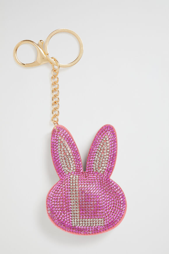 Bunny Initial Keyring  L  hi-res