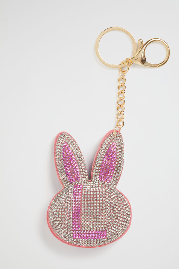 Bunny Initial Keyring  L  hi-res