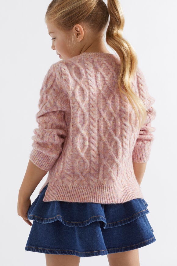 Spacedye Cable Knit  Orchid  hi-res