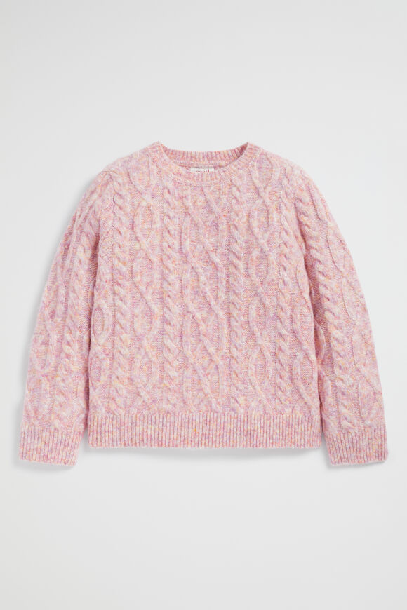 Spacedye Cable Knit  Orchid  hi-res