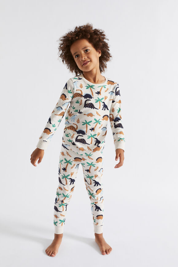Dino Pyjama  Oat Marle  hi-res
