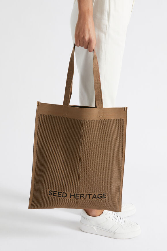Knitted Logo Tote  Deep Brass  hi-res