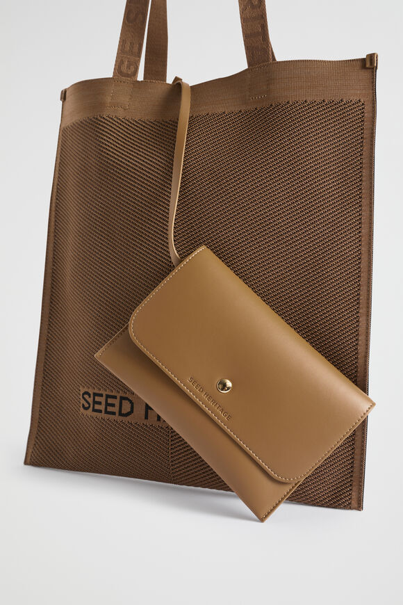 Knitted Logo Tote  Deep Brass  hi-res