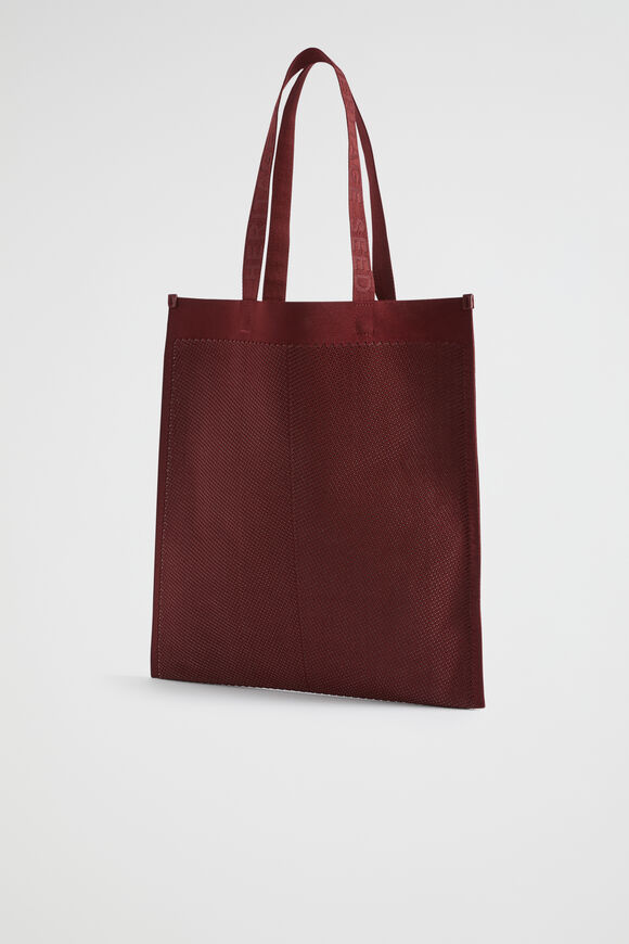 Knitted Logo Tote  Sangria  hi-res