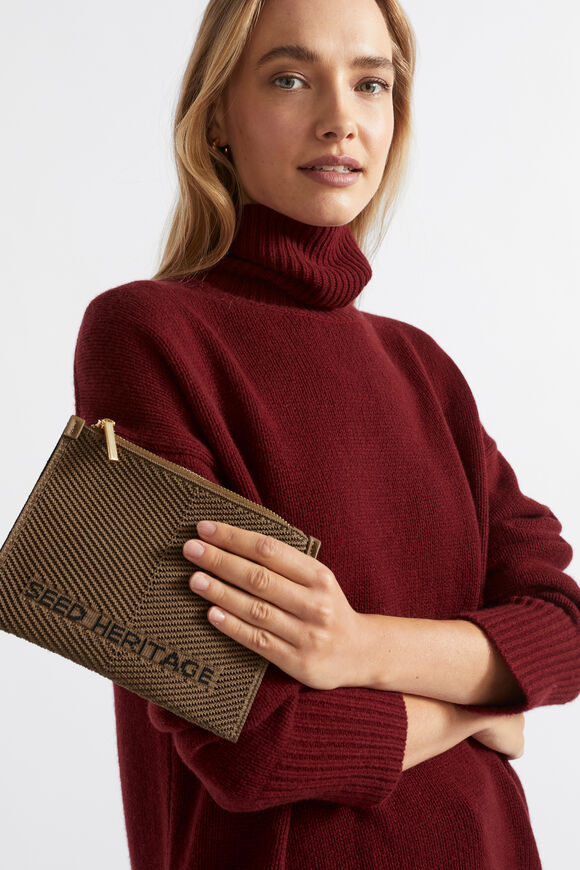 Knitted Logo Pouch  Deep Brass  hi-res