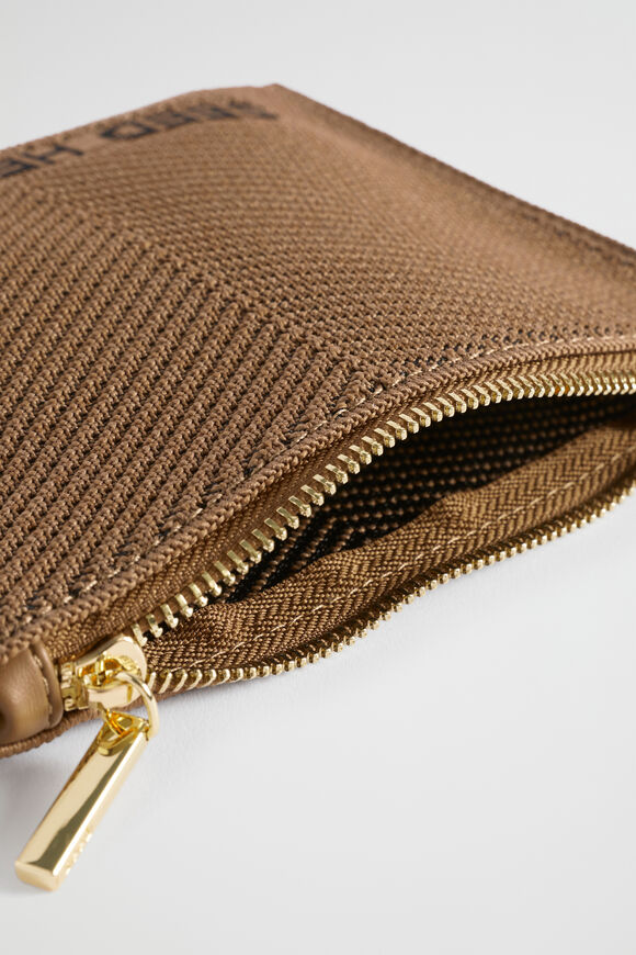 Knitted Logo Pouch  Deep Brass  hi-res