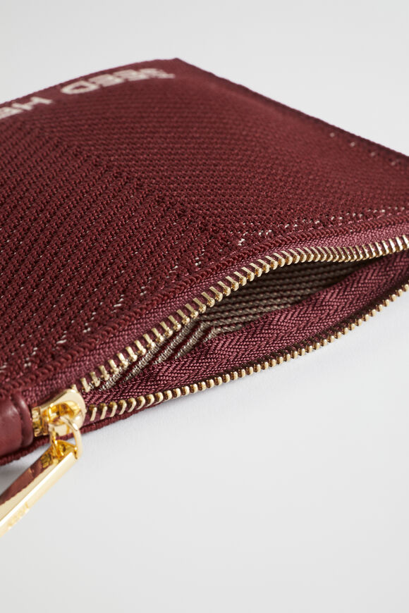 Knitted Logo Pouch  Sangria  hi-res