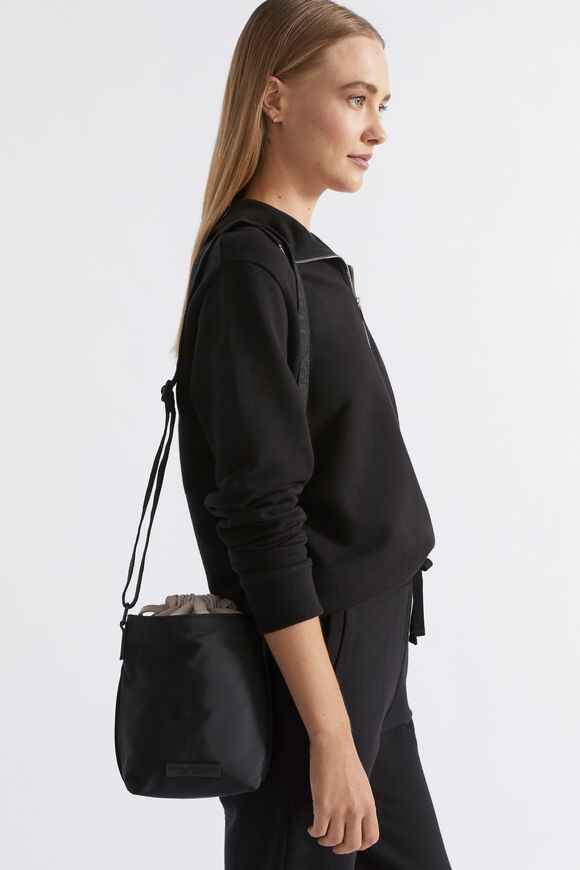 Drawstring Crossbody  Black  hi-res