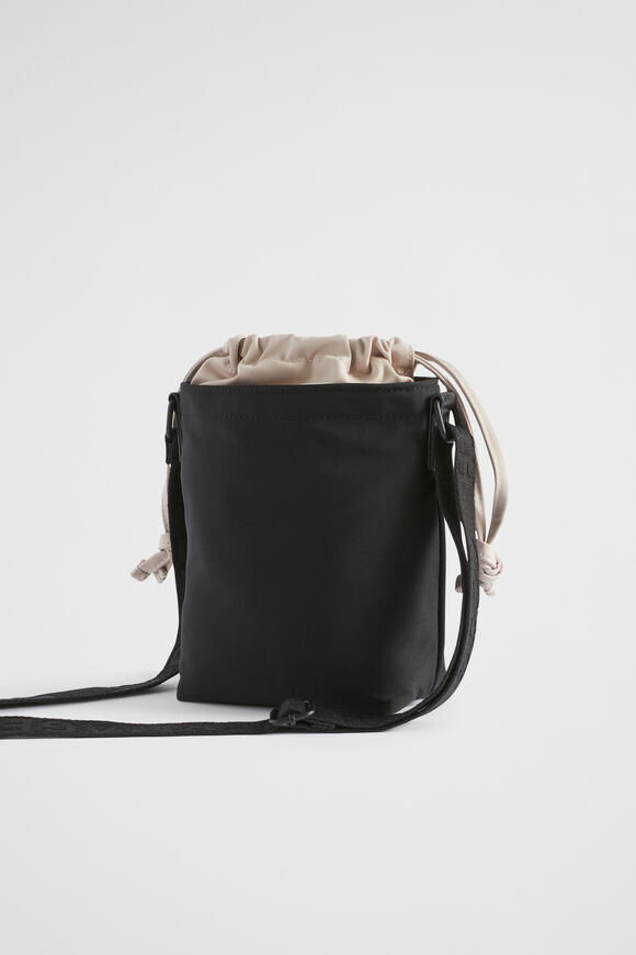 Drawstring Crossbody  Black  hi-res