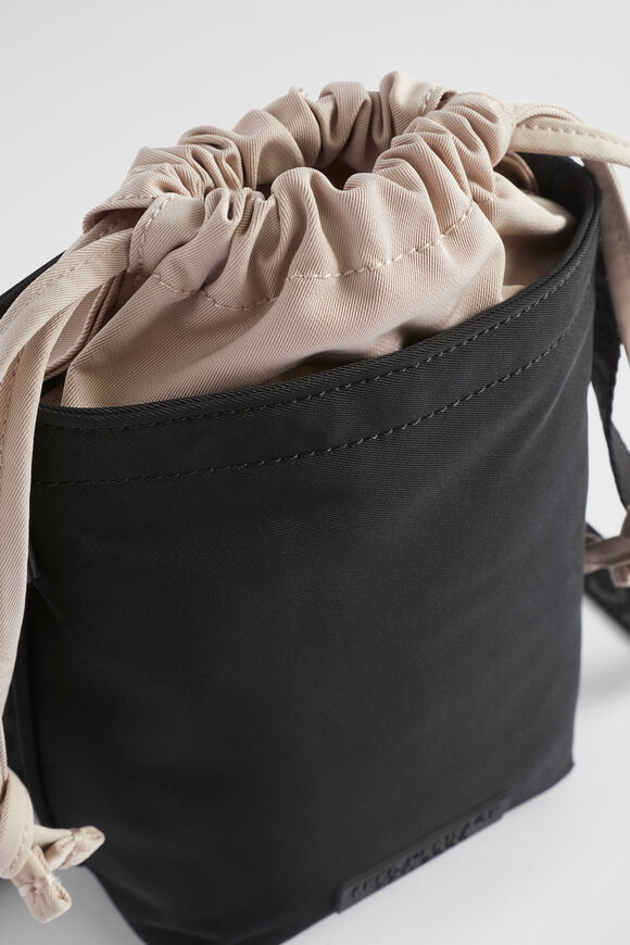 Drawstring Crossbody  Black  hi-res
