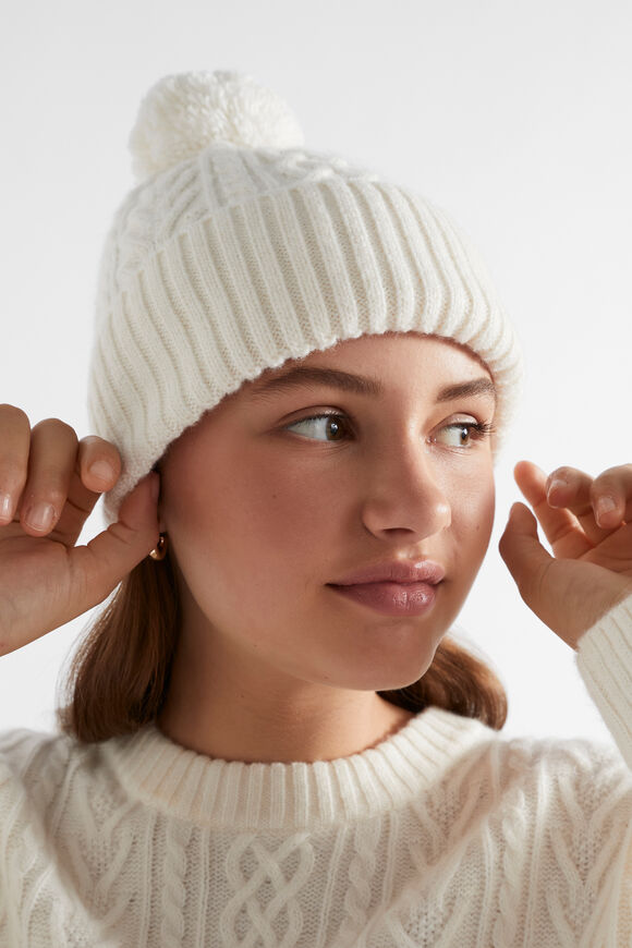Cable Knit Beanie  Canvas  hi-res