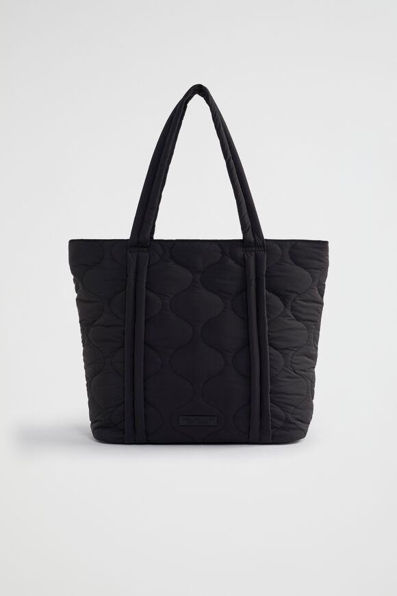 Quilted Tote  Black  hi-res