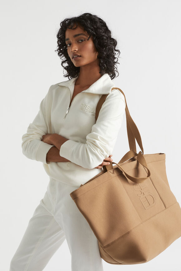 Seed Logo Jersey Overnight Bag  Deep Brass  hi-res