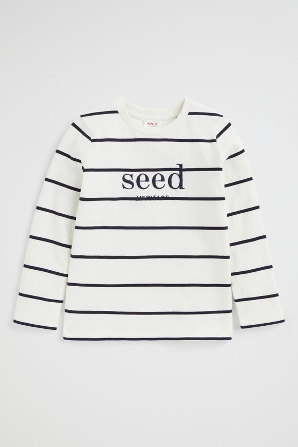 Core Logo Rugby Tee  Canvas Stripe  hi-res