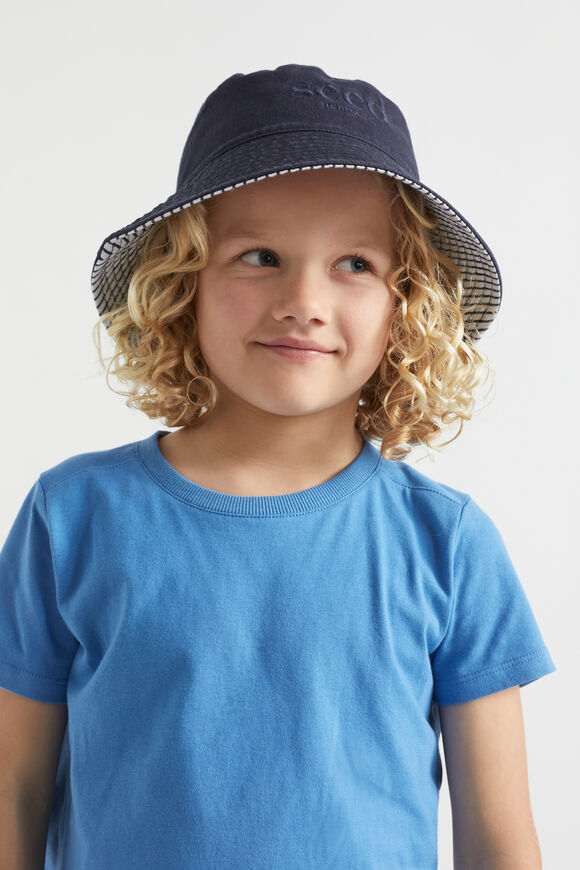 Heritage Stripe Bucket Hat  Midnight Blue  hi-res