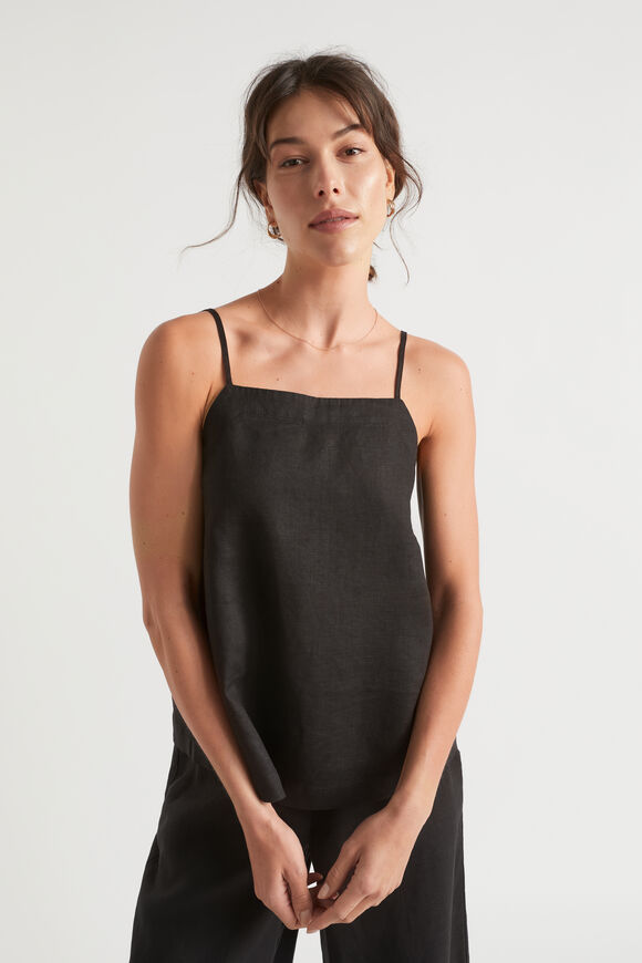 Core Linen Camisole  Black  hi-res