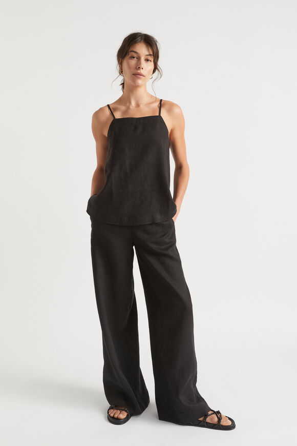 Core Linen Camisole  Black  hi-res