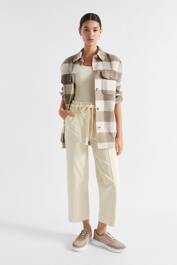 Wool Blend Shacket  Hot Chocolate Check  hi-res