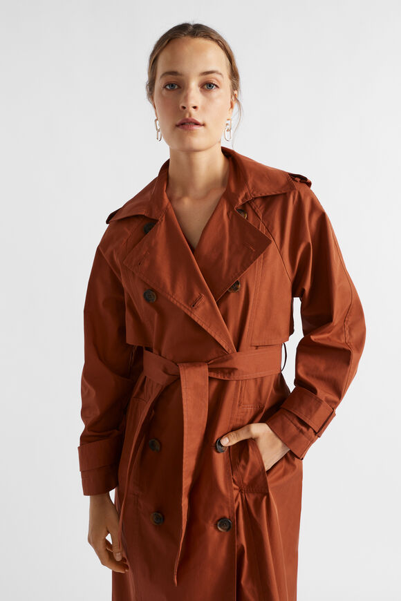 Trench Coat  Burnt Brick  hi-res