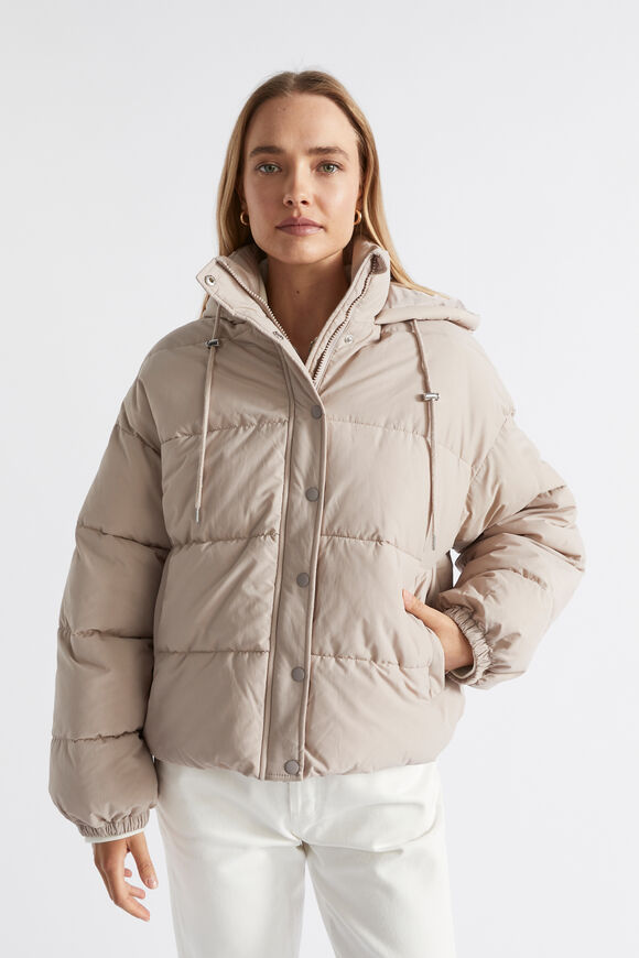 Hooded Puffer Jacket  Light Storm  hi-res