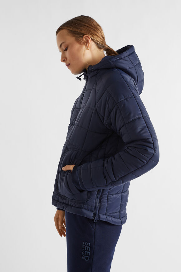 Side Zip Puffer Jacket  Midnight Sky  hi-res