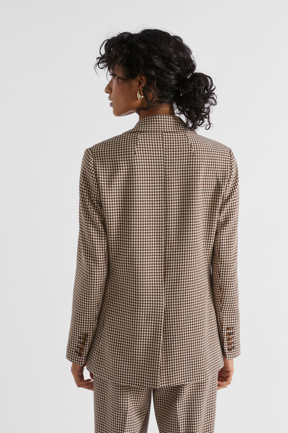 Houndstooth Blazer  Hot Chocolate Houndstooth  hi-res