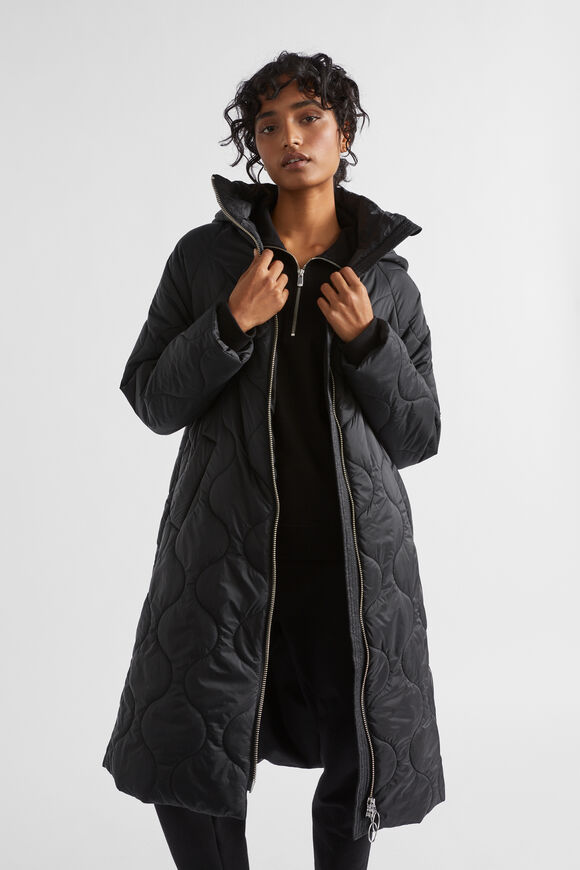 A Line Puffer Jacket  Black  hi-res