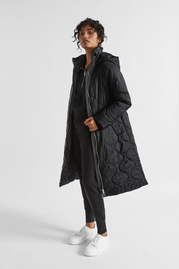A Line Puffer Jacket  Black  hi-res