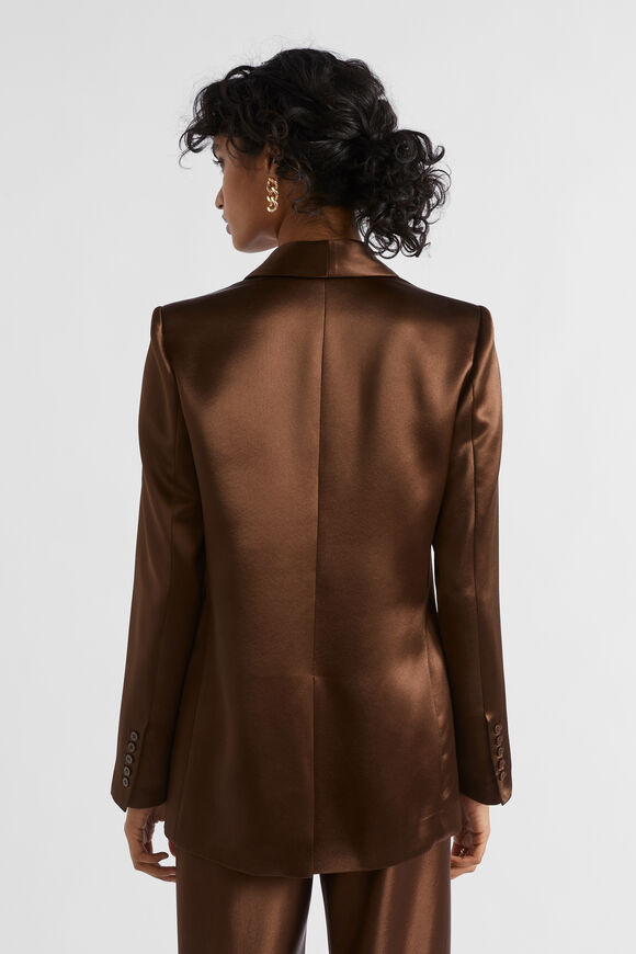 Satin Blazer  Hot Chocolate  hi-res