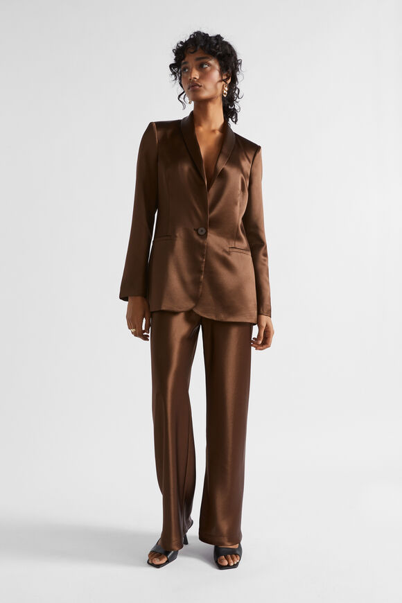 Satin Blazer  Hot Chocolate  hi-res