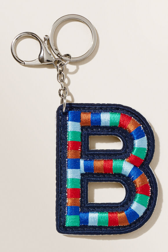 Embroidered Initial Keyring  B  hi-res