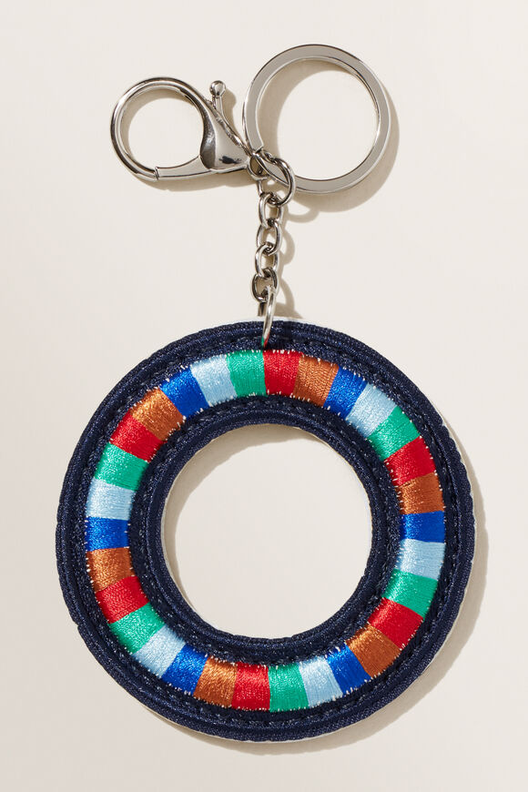 Embroidered Initial Keyring  O  hi-res
