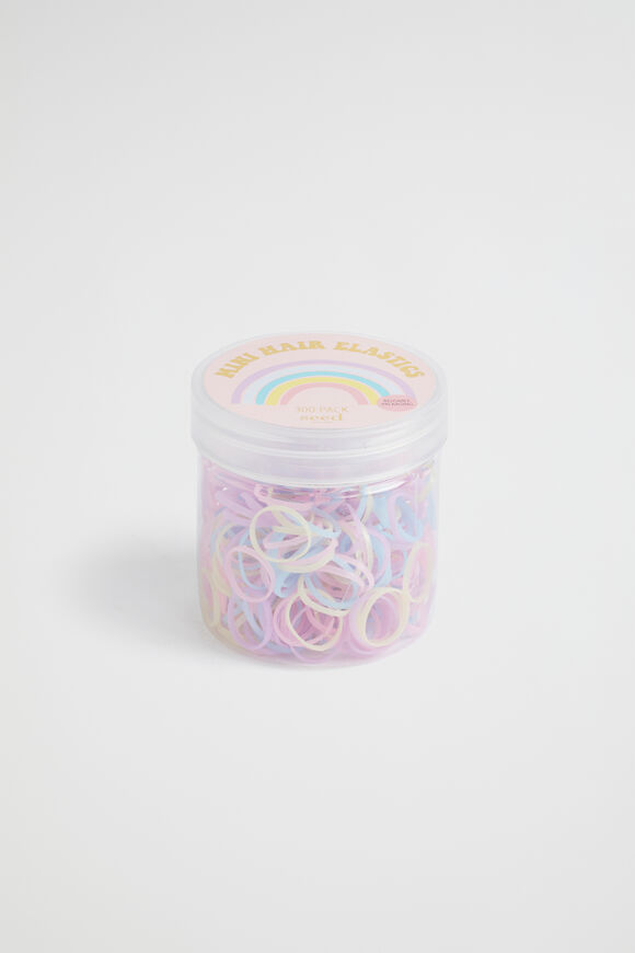 Bunny Rainbow Mini Hair Elastics  Multi  hi-res