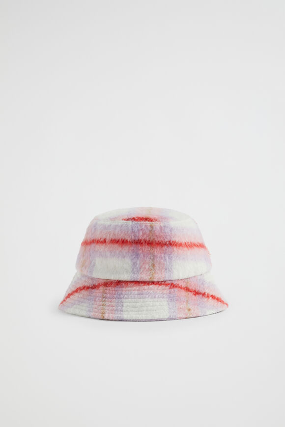 Brushed Check Bucket Hat  Multi  hi-res