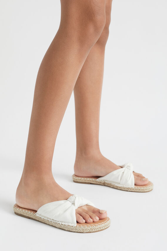 Linen Knot Slide  White  hi-res