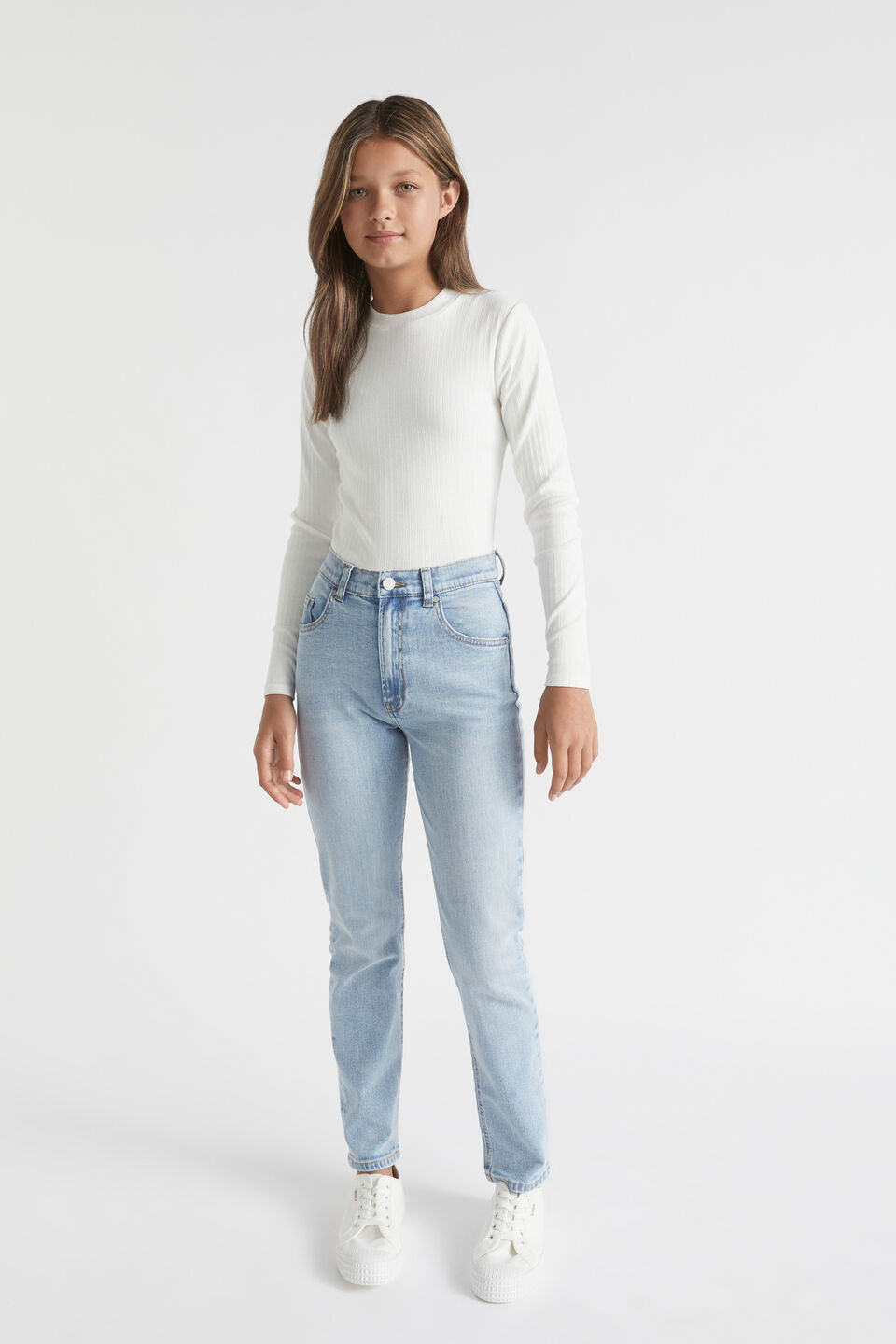 Core Straight Leg Jean  Pale Blue Wash