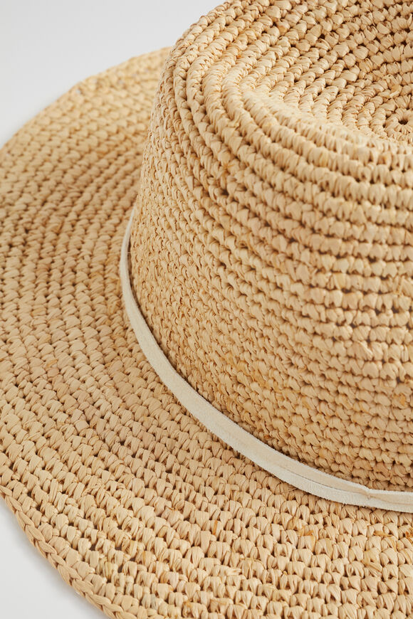 Raffia Fedora  Stone  hi-res