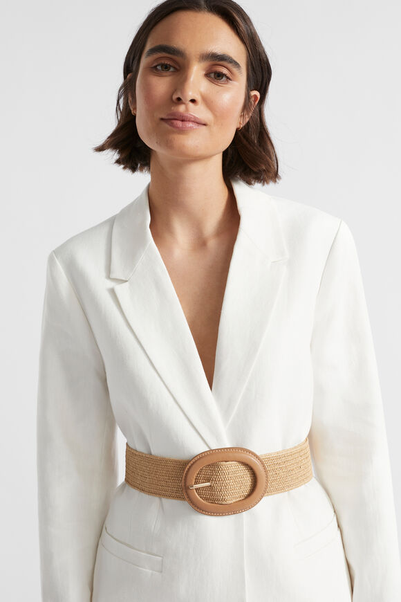 Ayla Woven Stretch Belt  Natural  hi-res