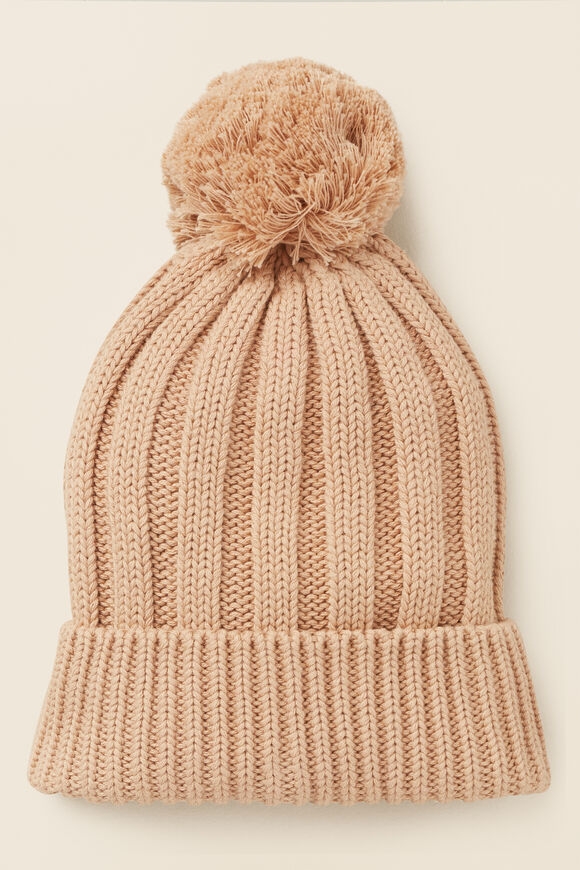 Rib Beanie  Sand  hi-res