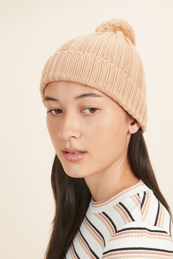 Rib Beanie  Sand  hi-res