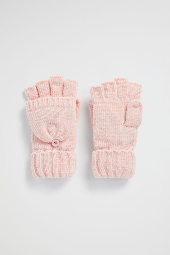 Chenille Mittens  Dusty Rose  hi-res
