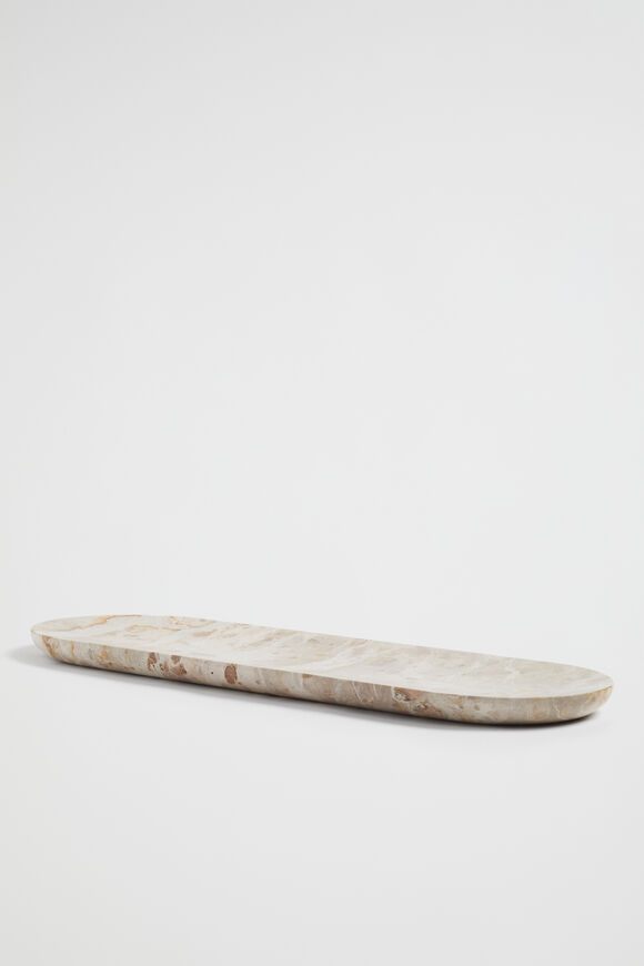 Marble Long Platter  Sand Dune  hi-res
